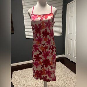 Floral Pink and Orange Slip Dress